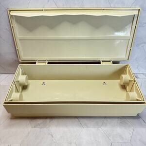 Vintage Tupperware Wax Paper & Foil Dispenser Almond #1573 Wall Mount Retro